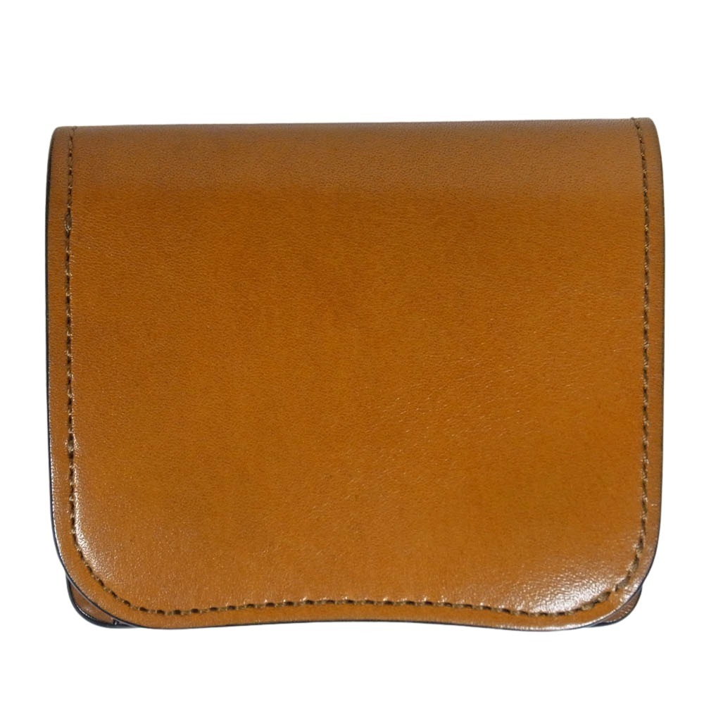 WILDSWANS ワイルドスワンズ PALM-V2 パーム 英国の首都色合い なめし革 ミニ札入れ ウォレット ともし火赤銅色系  メンズ【中古】 バッグ・小物・ブランド雑貨-財布・ケース-メンズ財布