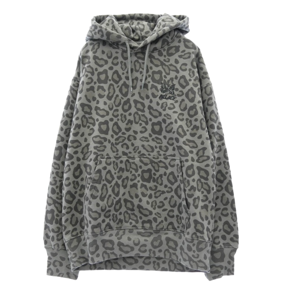 Needles ニードルス PALACE 九重の天 × Palace HOODIE 九重の天 うしろ側ロゴタイプ 刷り上げる フーディー トレーナー パーカー 薄墨色系 S【美品】 メンズ【古着】【中古】