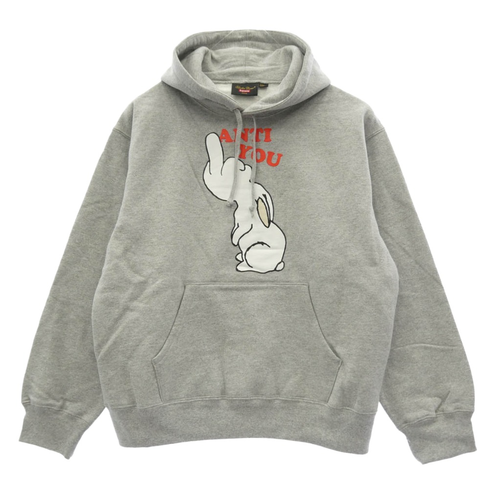 Supreme シュプリーム UNDERCOVER アンダー取りまかなう 23SS × UNDERCOVER アンダー取りまかなう Anti You Hooded Sweatshirt アンティ ユー フーディー トレイナー ティーシャツ パーカー 薄墨色系 M メンズ【古着】【中古】