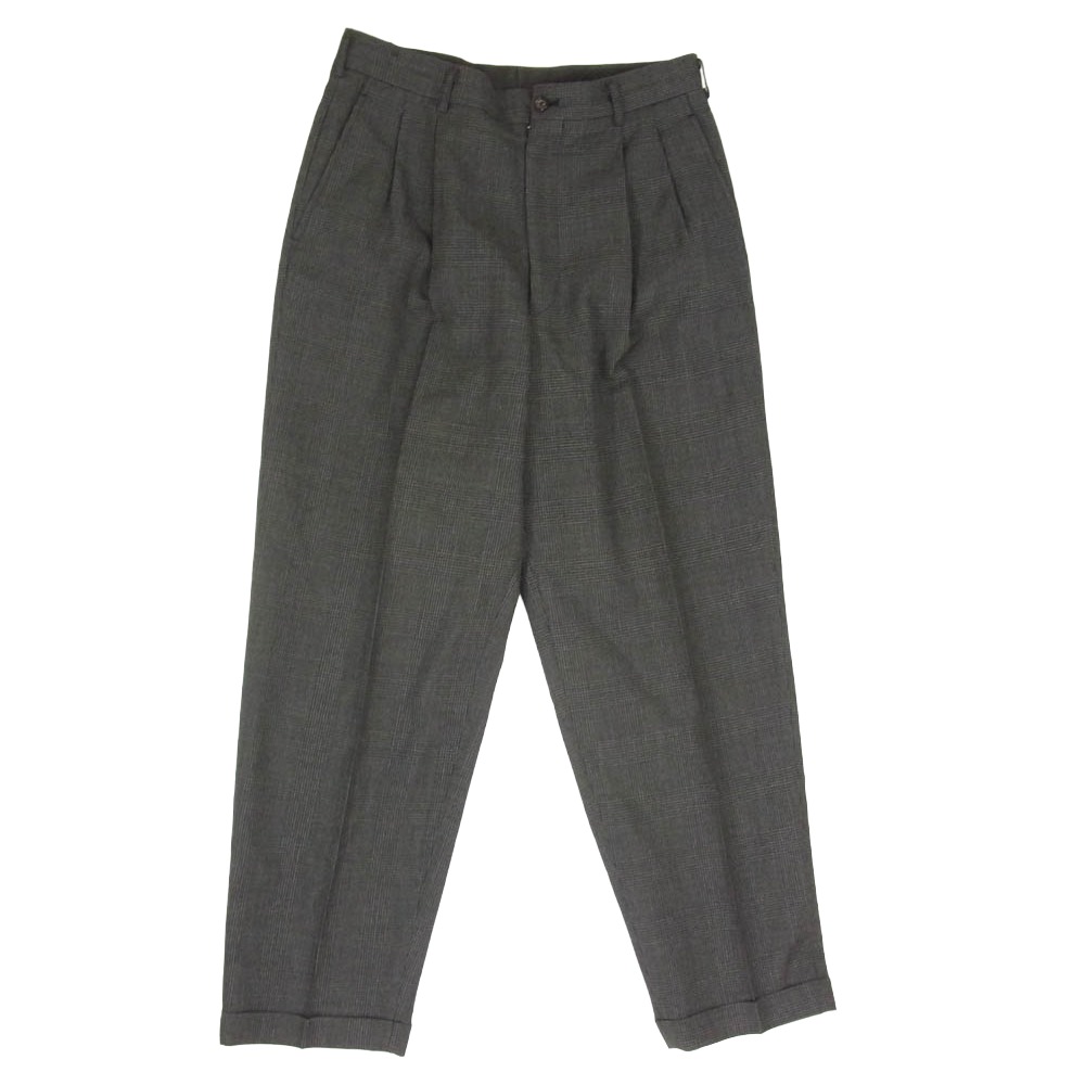 COMME des GARCONS HOMME コムデギャルソンオム HP-04037M Vintage ヴィンテージ 90s 田中オム 2タック 千鳥柄 チェック スラックス パンツ グレー系 M メンズ【古着】【中古】|ブランド古着 ライフ店