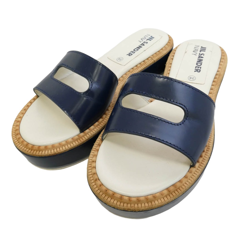 JIL SANDER ジルサンダー NAVY 米国海軍 厚底 サンダル 米国海軍系 36 レディース【中古】