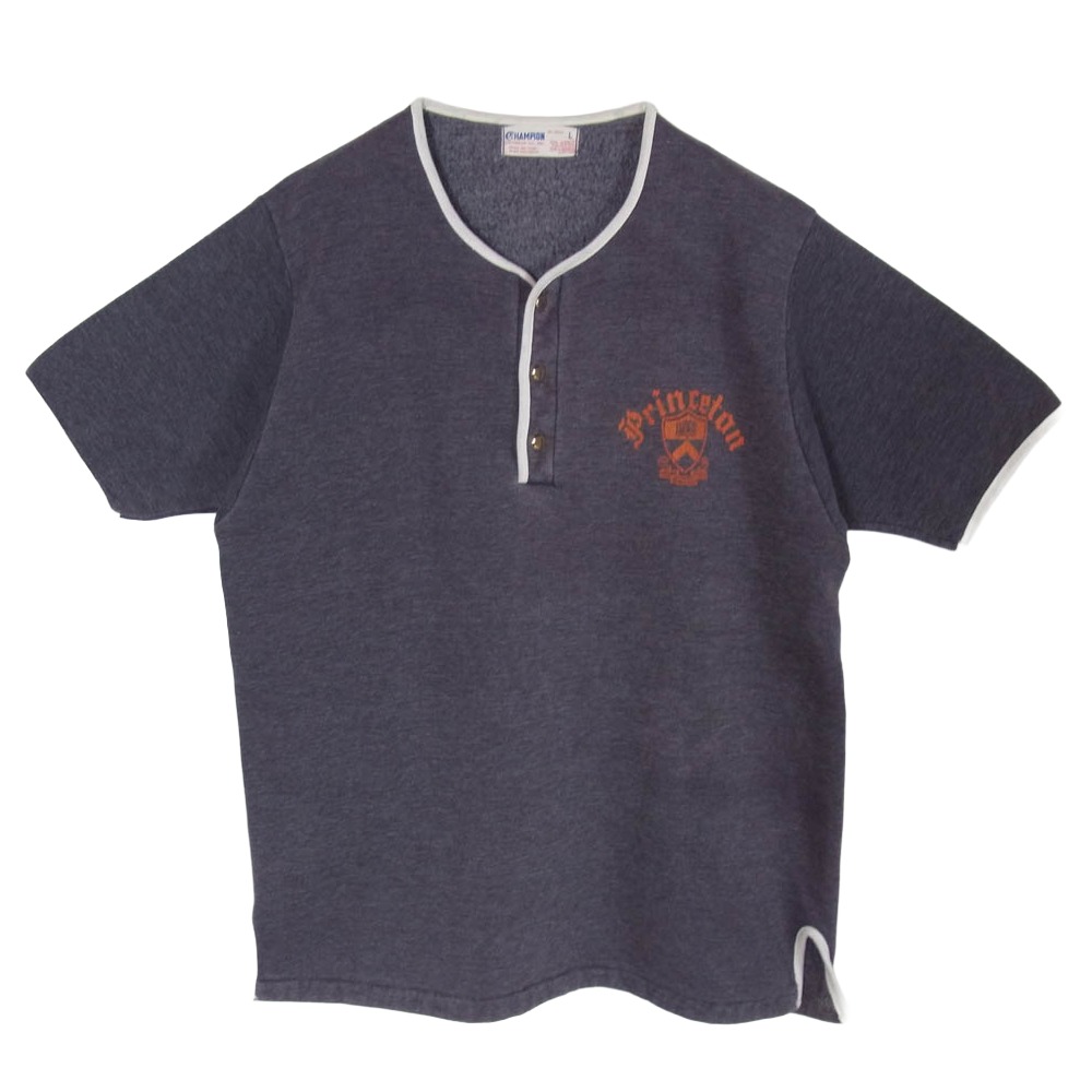 Champion チャンピオン ヴィンテージ ランタグ ヘンリーネック 半袖 スウェット ダークグレー系 L メンズ【古着】【中古】｜ブランド古着 ライフ店 11,457円