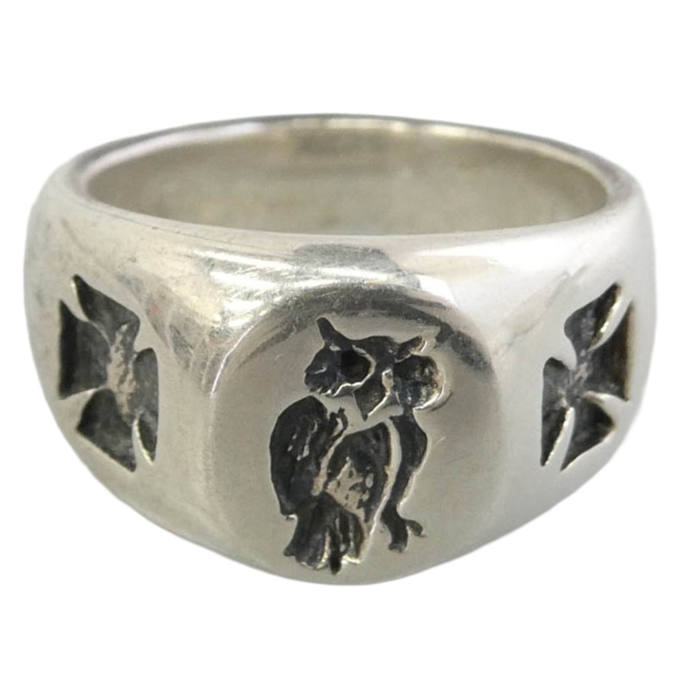 BILL WALL LEATHER ビルウォールレザー BEAMS ビームス BEAMS EXCLUSIVE Owl Signet Ring ビームス エクスクルーシブ オウル シグネット リング フクロウ 梟 シルバー系 10号 メンズ【中古】｜ブランド古着 ライフ店