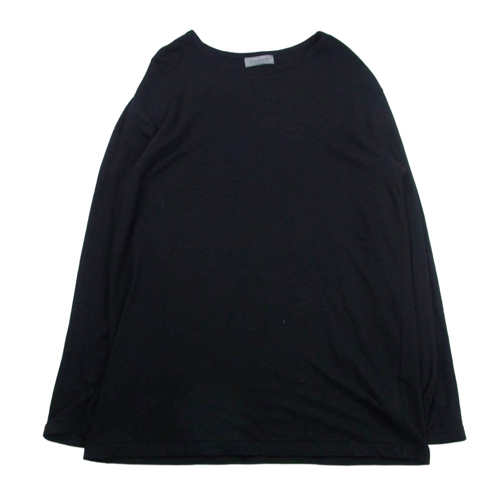 Yohji Yamamoto POUR HOMME ヨウジヤマモトプールオム 25AW HE-T04-170 スーパー 120 ウール エアー 天竺 丸首 長袖 カットソー ブラック系 3 メンズ【古着】【中古】｜ブランド古着 ライフ店