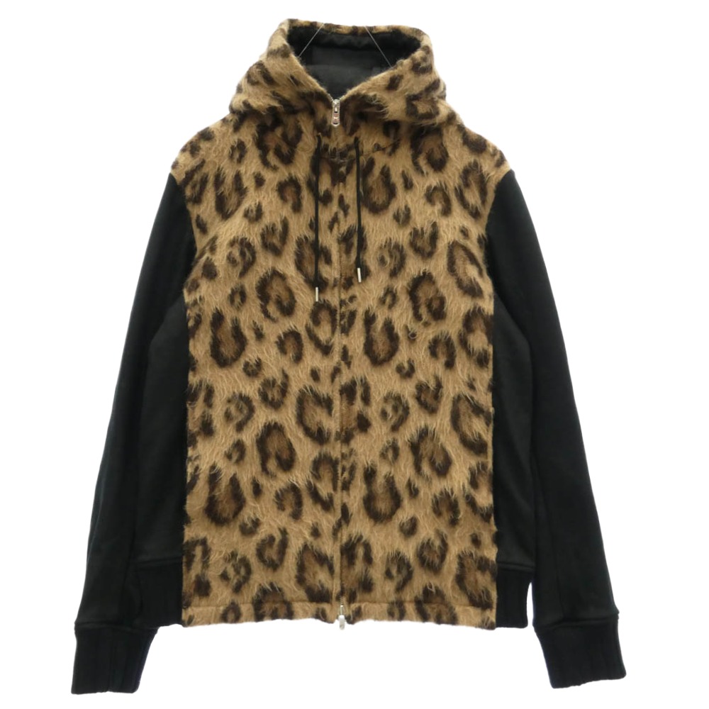 ROARGUNS ロアーガンズ 18FGB-14 LEOPARD PATTERN ZIP HOODIE レオパードパターン シャギー ジップフーディー パーカー マルチカラー系 メンズ【古着】【中古】｜ブランド古着 ライフ店
