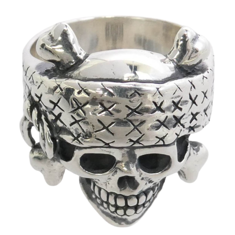 SAINT MICHAEL 仙マイケル BOUNTY HUNTER バウンティーハンター 26SS BH Ring Skull スカル 輪っか しろがね色系 21号 メンズ【中古】