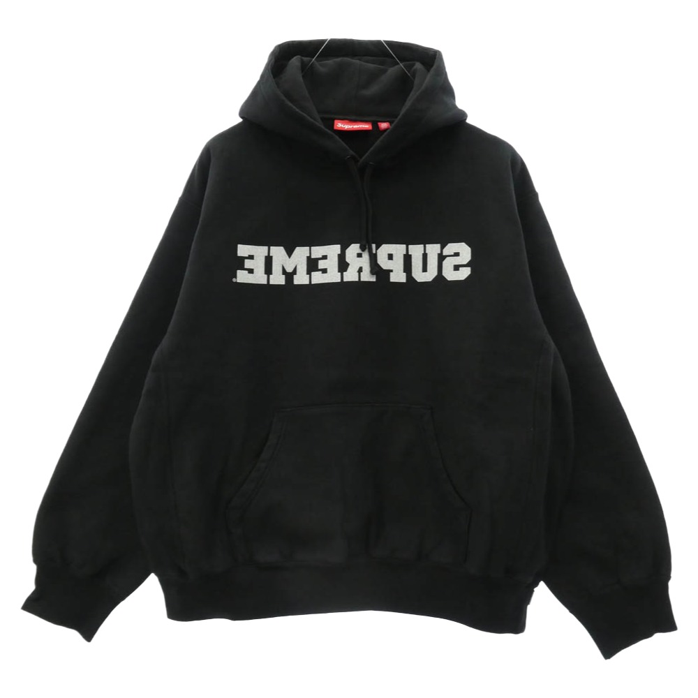 Supreme シュプリーム 25SS Reverse Hooded Sweatshirt 逆さま フーデッド トレイナー フーディー パーカー M大きさ 黒いこと系 【御前上等美品】 メンズ【古着】【中古】
