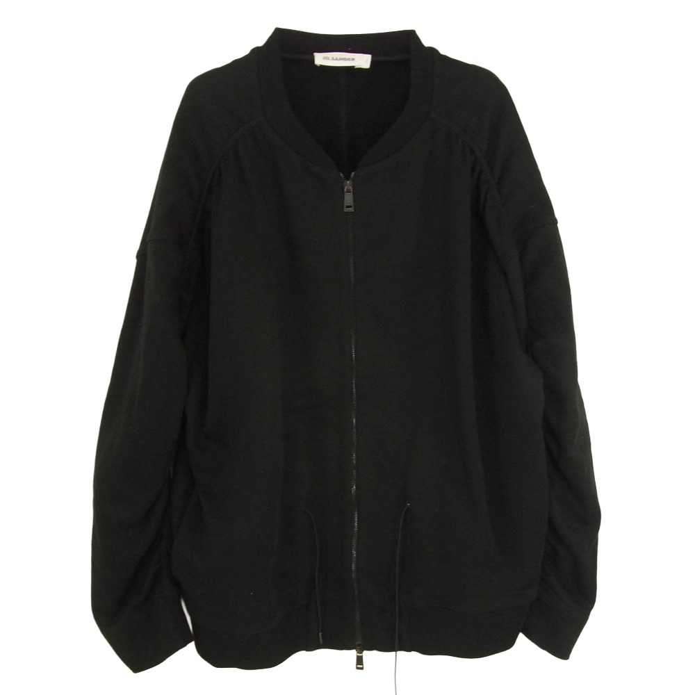 JIL SANDER ジルサンダー 17SS JSUM707004 綿織物 ジップアップ 上衣 汗水 上衣 黒いこと系 L メンズ【古着】【中古】