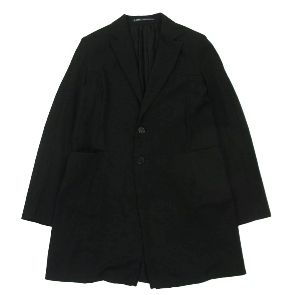 LIMI feu リミフゥ LD-J02-100 ウール ギャバ バックレースアップ ロング ジャケット 日本製 ブラック系 S レディース【古着】【中古】｜ブランド古着 ライフ店