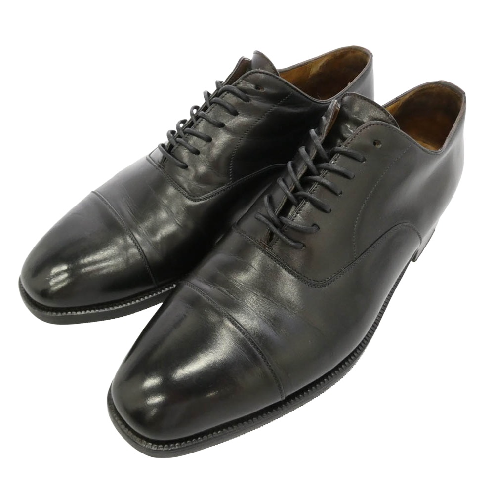 エンツォボナフェ ストレートチップ レザーシューズ ブラック系 39.5 メンズ【中古】｜ブランド古着 ライフ店
