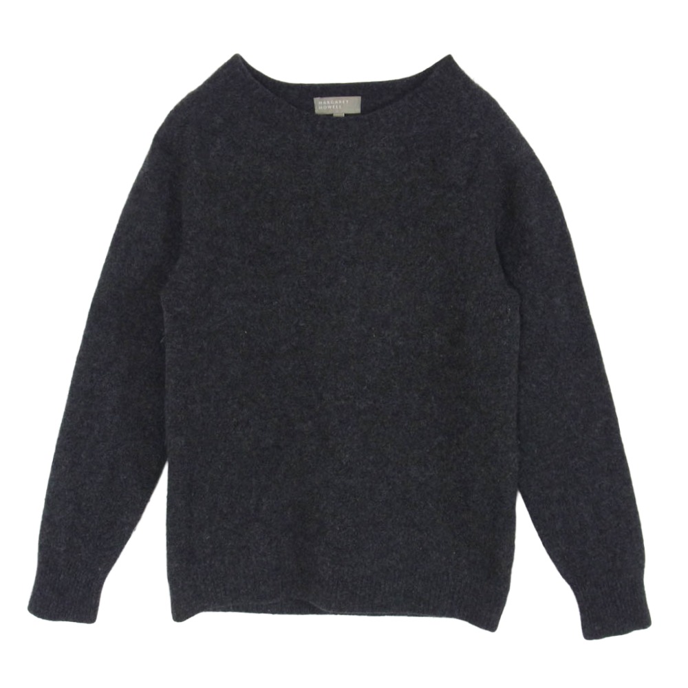 MARGARET HOWELL マーガレットハウエル 579-9260004 MERINO CASHMERE カシミヤ混 ウール ニット セーター ダークグレー系 L メンズ【古着】【中古】｜ブランド古着 ライフ店