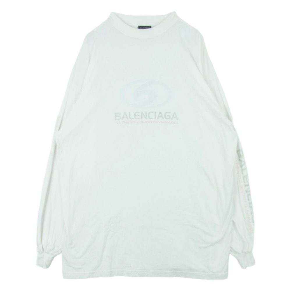 BALENCIAGA バレンシアガ 24SS 739027 TPVM3 Surf Long Sleeve Tee サーフ ロゴ ロングスリーブ Tシャツ 長袖 カットソー ホワイト系 1 メンズ【古着】【中古】|ブランド古着 ライフ店