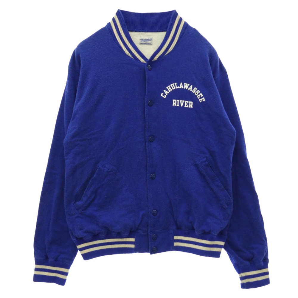 TENDERLOIN テンダーロイン 15AW T-RAYON SPORTS JKT レーヨン スポーツ スタジャン スタジアム ジャケット ブルー系 XS メンズ【古着】【中古】｜ブランド古着 ライフ店