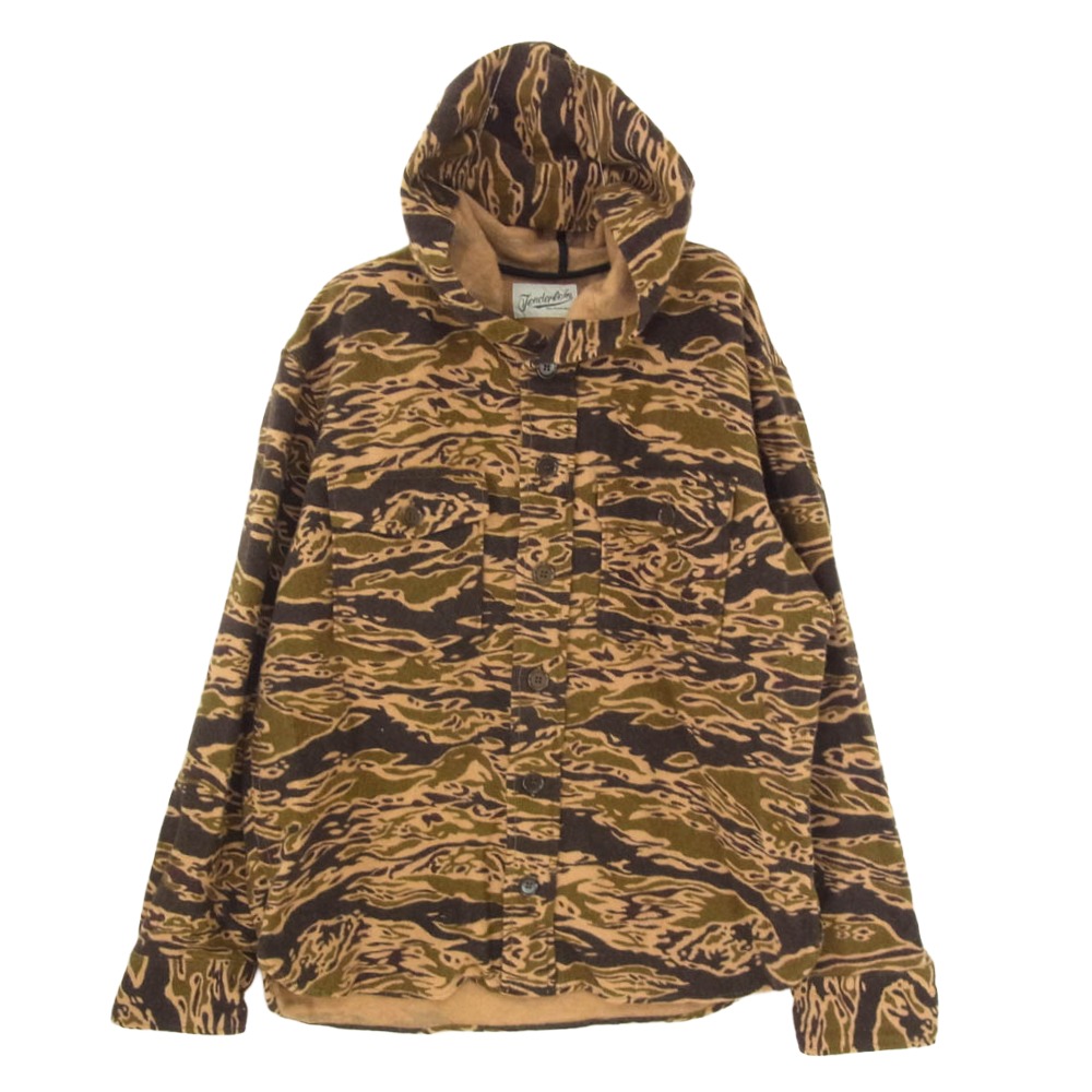 TENDERLOIN テンダーロイン T-WOOL BAMBOO PARKA SHT タイガーカモ バンブー パーカー ブラウン系 XS メンズ【古着】【中古】|ブランド古着 ライフ店