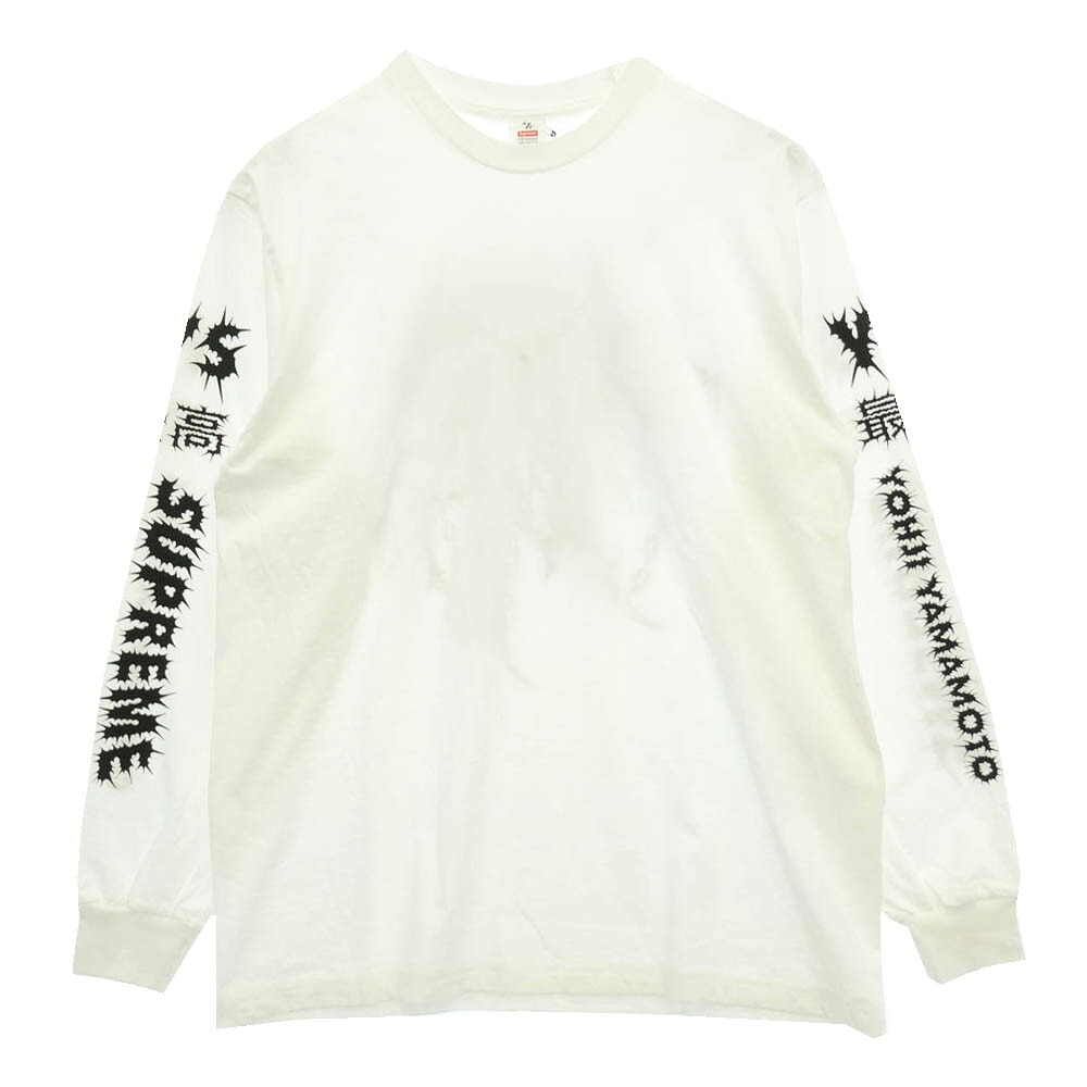 Supreme シュプリーム Y's Yohji Yamamoto ワイズ ヨウジヤマモト 25AW x Y's by Yohji Yamamoto ワイズバイヨウジヤマモト L/S Tee ロングスリーブ 長袖 シャツ カットソー ホワイト系 L メンズ【古着】【中古】｜ブランド古着 ライフ店