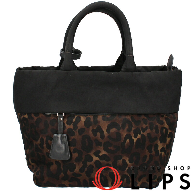 プラダ 2WAY ナイロン トートバッグ レオパード リバーシブル チャーム 黒 楽天市場】【バッグ】PRADA プラダ レオパード ヒョウ柄 トート