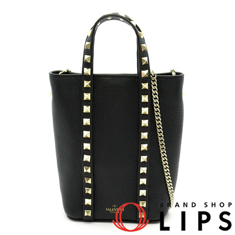 楽天市場】美品 VALENTINO ヴァレンティノ ロックスタッズ ブラック 黒