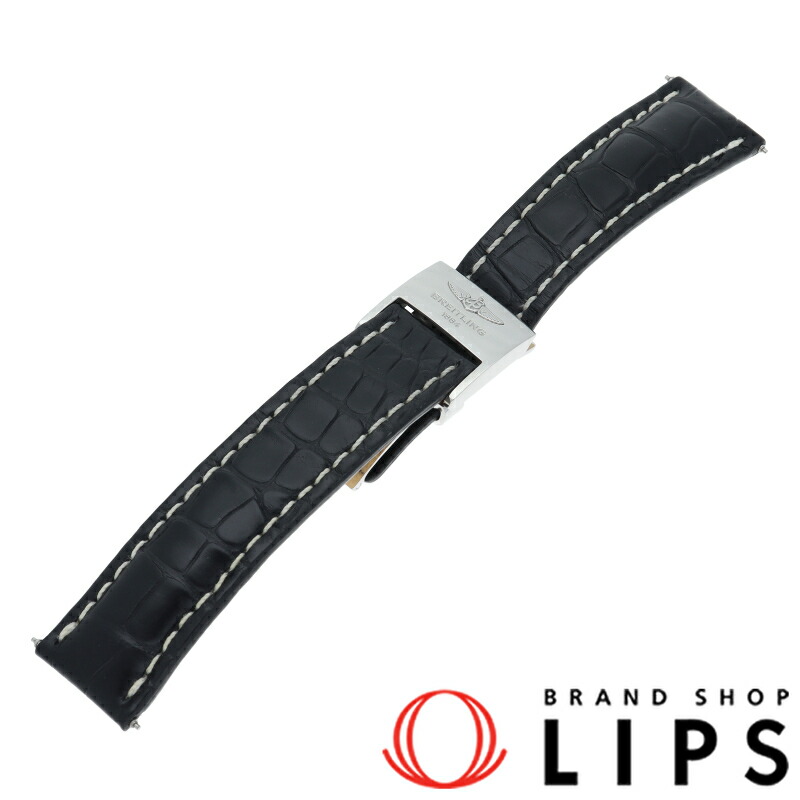 ［新品］ブライトリング カーフスキンレザー ブラック 22mm レザー 時計用ストラップ｜ブライトリング | Breitling