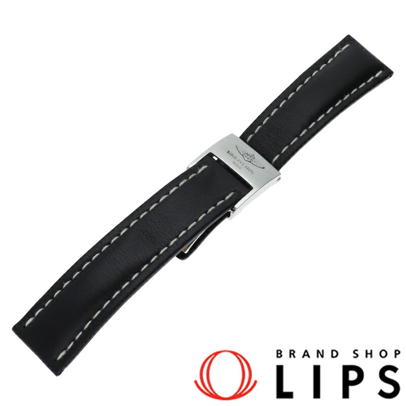 ［新品］ブライトリング カーフスキンレザー ブラック 22mm 新品］ブライトリング カーフスキンレザー ブラック 22mm Amazon