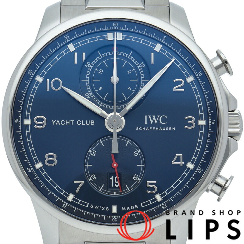 【中古】【箱 保証書】 インターナショナルウォッチカンパニー IWC ポルトギーゼ ヨットグラフ クロノグラフ ブルー Portugieser Yacht Club Chronograph IW390701 SS メンズ時計 ブルー