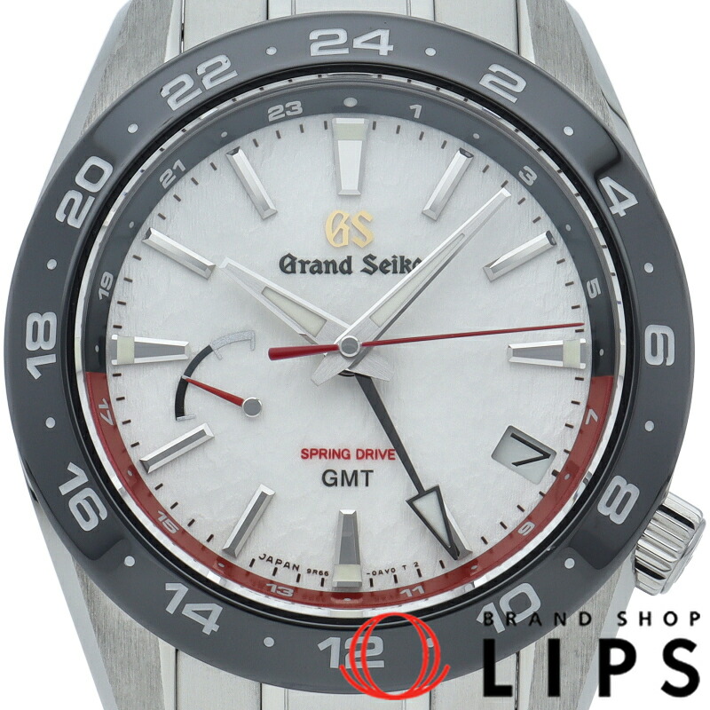 【中古】【箱 保証書 1駒】 セイコー グランドセイコー スプリンドライブ GMT 40.5mm AJHH創立20周年記念 世界限定500本 Grand Seiko Spring Drive Sport Collection AJHH 20th Anniversary SBGE311/9R66-0BB0 SS メンズ時計 ホワイト