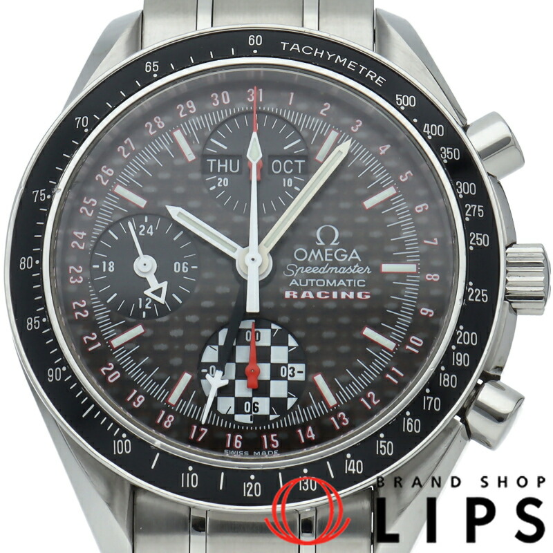 【中古】 オメガ スピードマスター レーシング ミハエル・シューマッハ 世界限定5555本 Speedmaster Racing 3529.50 SS メンズ時計 ブラック