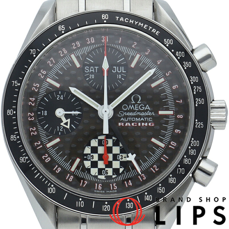 【中古】【保証書】 オメガ スピードマスター レーシング ミハエル・シューマッハ 世界限定5555本 Speedmaster Racing 3529.50 SS メンズ時計 ブラック