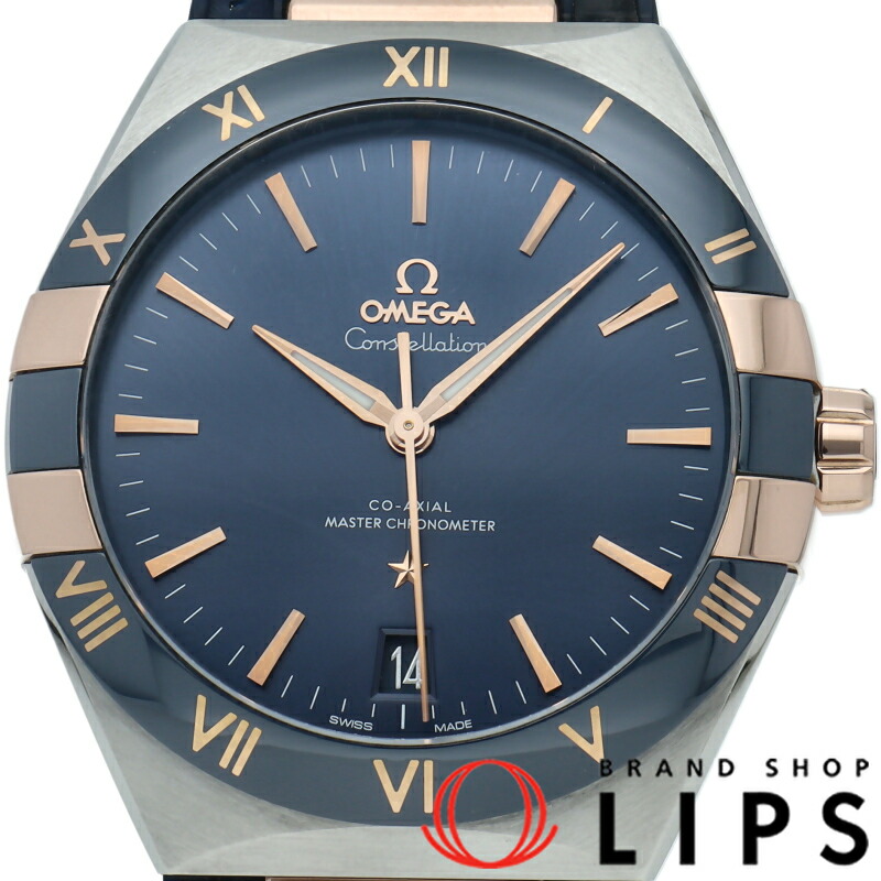 【中古】【箱 保証書】 オメガ コンステレーション コーアクシャル マスタークロノメーター 41mm Constellation Co-Axial Chronometer Master Chronometer 41mm 131.23.41.21.03.001 K18PG/SS/ラバー メンズ時計 ブルー