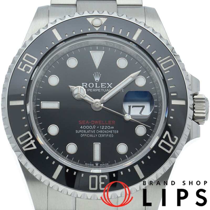 【中古】【箱 保証書】 ロレックス シードゥエラー ウォッチ 赤シード Sea-Dweller 126600 SS メンズ時計 ブラック