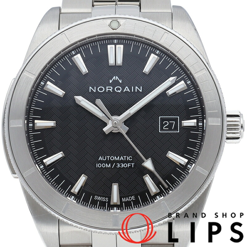 【中古】【箱 保証書】 ノルケイン アドベンチャー スポーツ オートマチック 42mm 日本限定 Adventure Sport Auto N1000S01A/BJ101/102S-X SS メンズ時計 ブラック|ブランドショップ・リップス