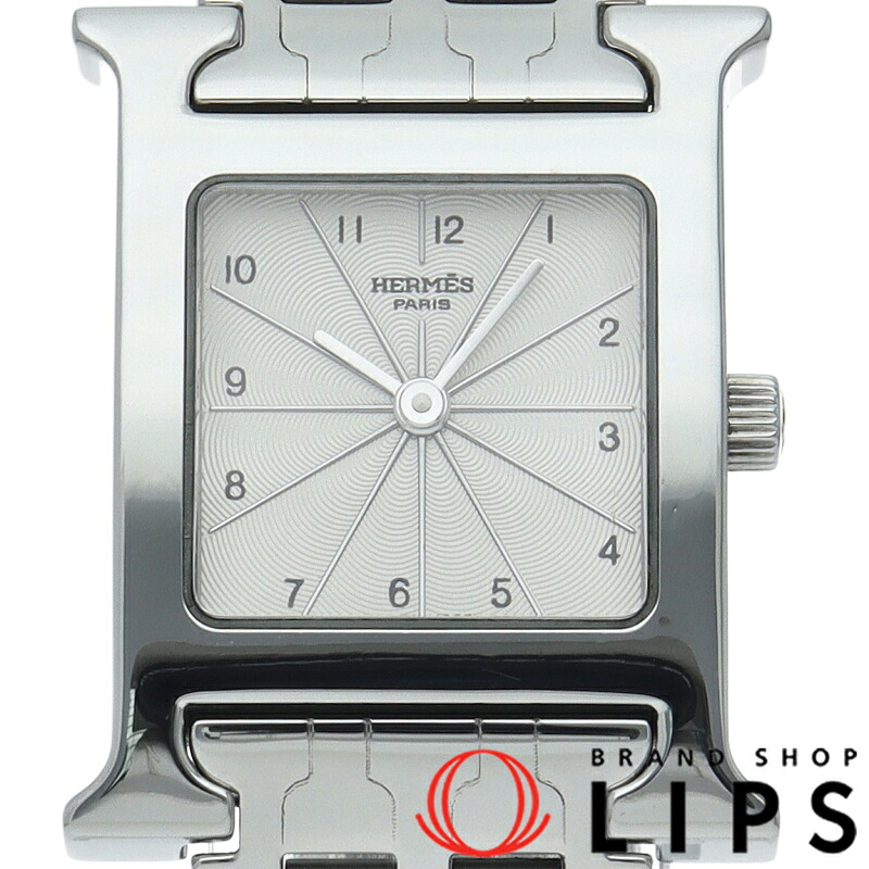 【中古】 エルメス Hウォッチ レディース時計 H Watch HH1.210 SS レディース時計 ホワイト｜ブランドショップ・リップス