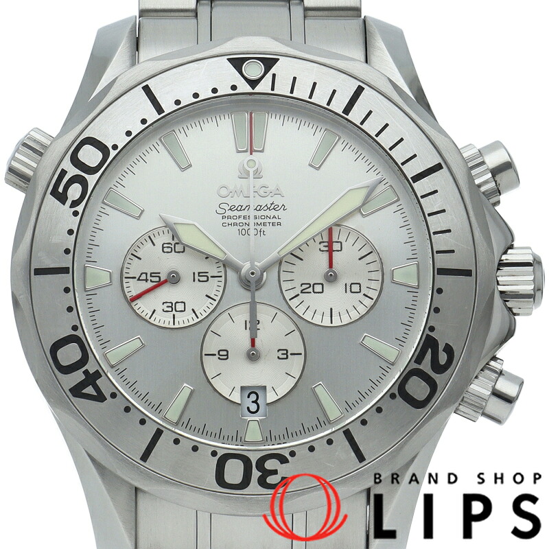 【中古】【箱 保証書】 オメガ シーマスター300M クロノグラフ 41mm Seamaster 300M Chronograph 41mm 2589.30 SS メンズ時計 シルバー|ブランドショップ・リップス