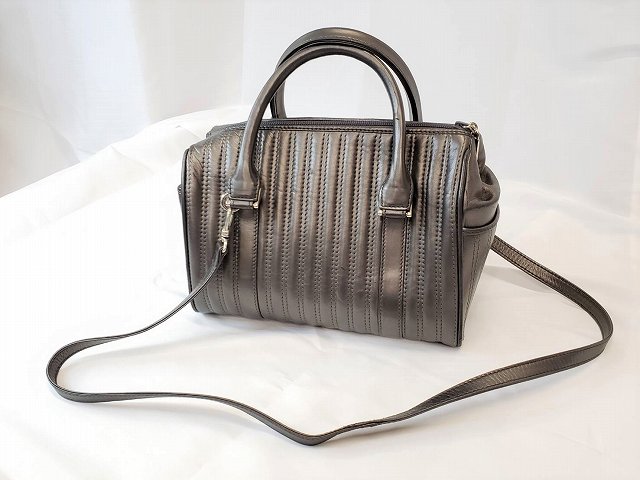 未使用級✨ラモーダエレガンス　ハンドバッグ　カデナ　南京錠　鍵　黒　自立　A4可 La moda Elegance ラモーダハセガワ 南京錠 ケリーバッグ
