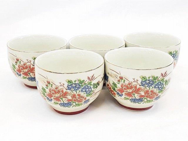 楽天市場】九谷焼 湯呑み 5客 セット 吉田屋松に鳥（ 来客用