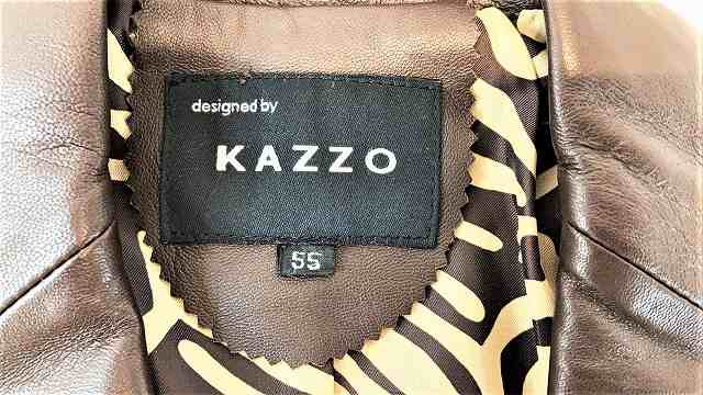 KAZZO ラムレザージャケット チョコレート系 サイズ55 S~Mぐらい 古着 レディース IO-3 20221215｜リトルタフ