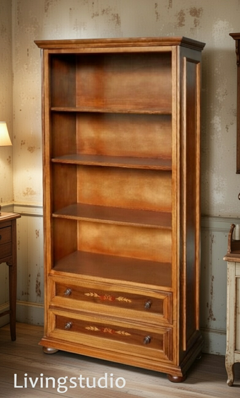 楽天市場】イタリア家具 ブックケース ブックシェルフ 書棚 本棚 象嵌