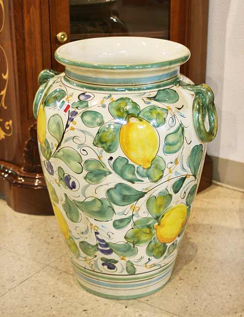 楽天市場】イタリア製 輸入雑貨 花瓶 マヨルカ焼き デルータ Deruta