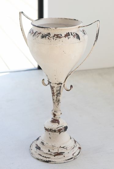 インポート雑貨 ヴェルス トール優勝杯 御花軍事基地 花立て コベントガーデン CoventGarden シャビー アンティーク アイアン LW-74 貨物輸送無料