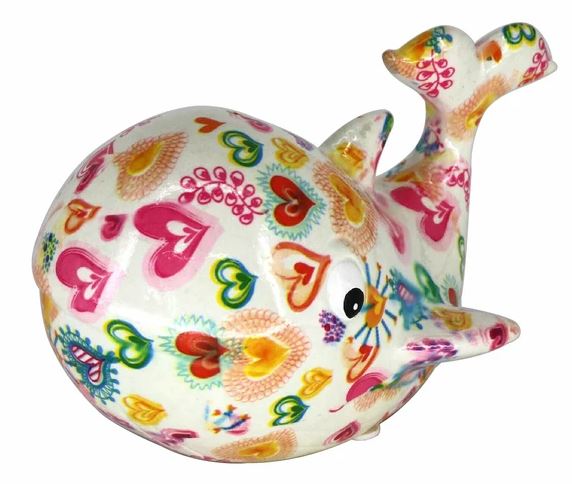 楽天市場】貯金箱 ちょきん箱 くじら クジラ 鯨 陶器 染付 置物