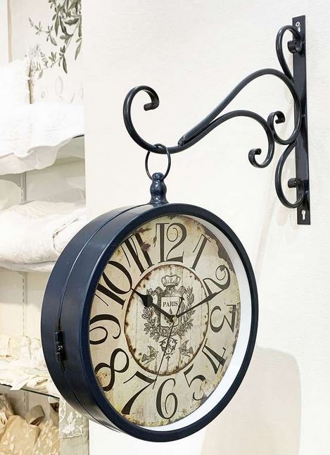 楽天市場】輸入雑貨 時計 吊り下げ時計 ステーションクロック ブロンズ