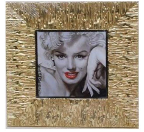 イタリア製 輸入雑貨 アートフレーム 額絵 マリリン モンロー Marilyn Monroe リビングスタジオ 直輸入 お熱いのがお好き ゴールド額 1414-629g 送料無料