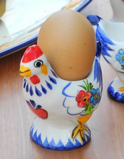 カラフルな鶏デザイン皿 エッグ 玉子 卵 フランス 蚤の市 アンティーク レトロ imgrc0143661845.jpg