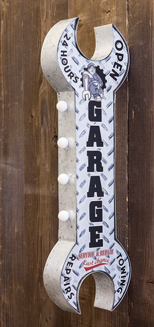 インポート雑貨 アメリカン古典派音楽 LED Sign 顕われ GARAGE リビング制作室 直輸入 貼り出し ビンテージ シャビー アンティーク GB22302 ソ