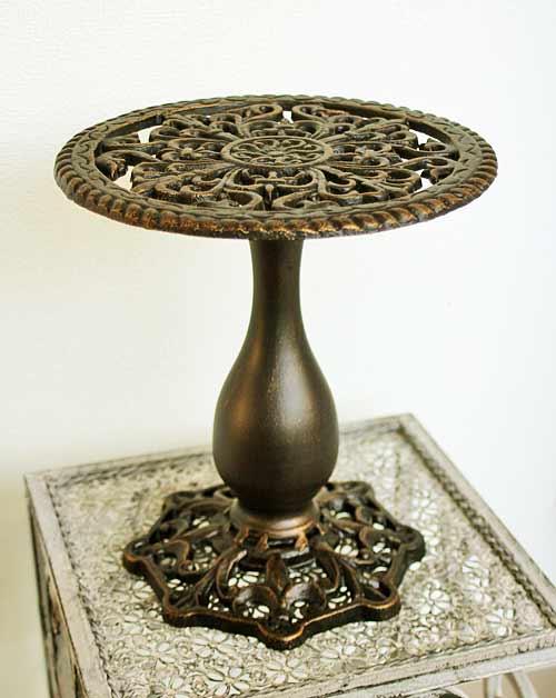 楽天市場】アイアン 花台 (クラシックスタイル 木製天板) 簡単組立式