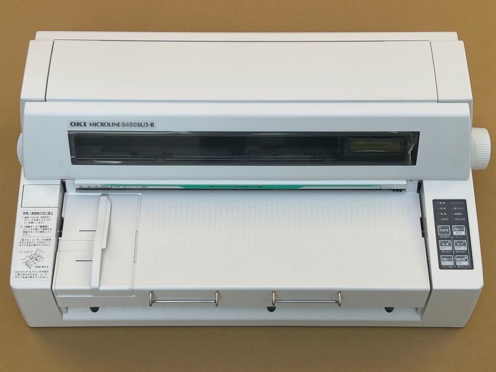 美品?使用少★OKI MICROLINE8480SU3-R★本体のみ★LAN7130E増設済★F/W 01.05★使用中リボン有り★ドットインパクトプリンター【中古】|L.K&Shop