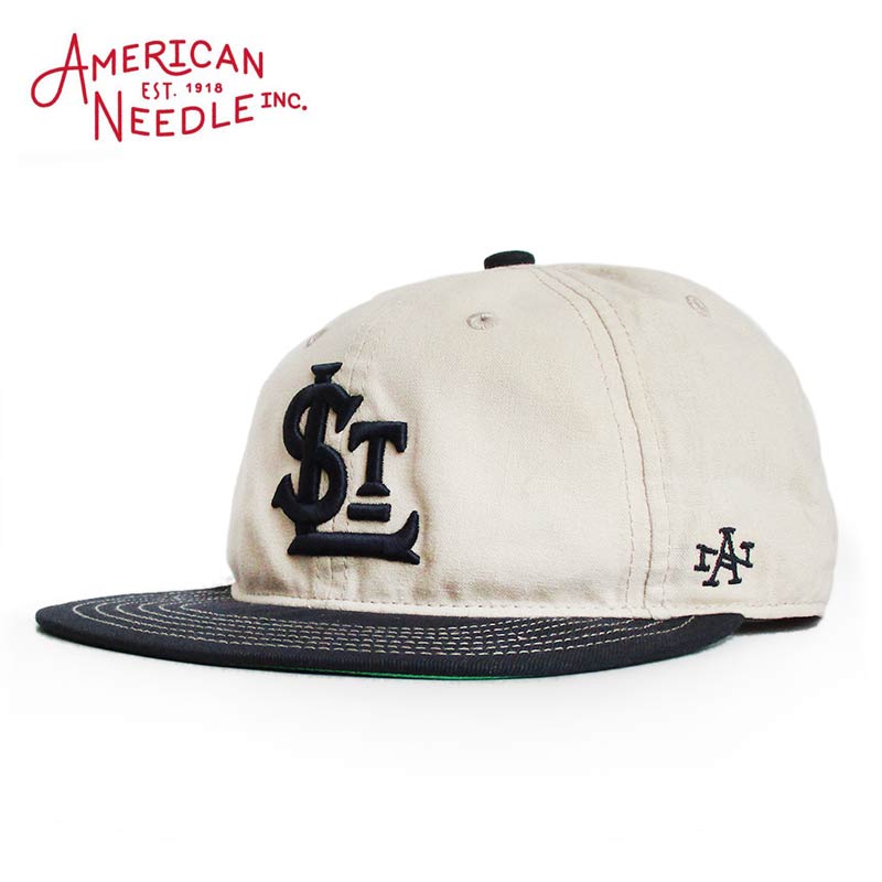 アメリカンニードル American Needle キャップ 帽子 ベースボールキャップ 「St. Louis Stars/セント ルイス スターズ」カラー：Ivory×Navy ニグロリーグ アメカジ ファッション メンズ レディース ぼうし ハット
