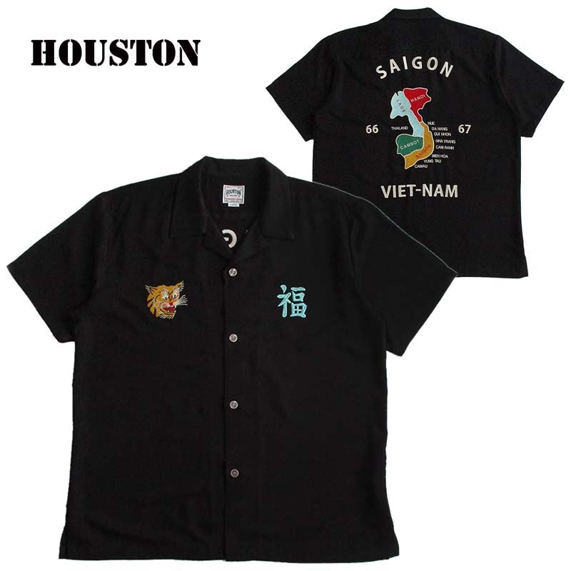 Houston ヒューストン　半袖ボーリングシャツ　刺繍　黒　M 楽天市場】HOUSTON/ヒューストン メンズ 半袖ボーリングシャツ