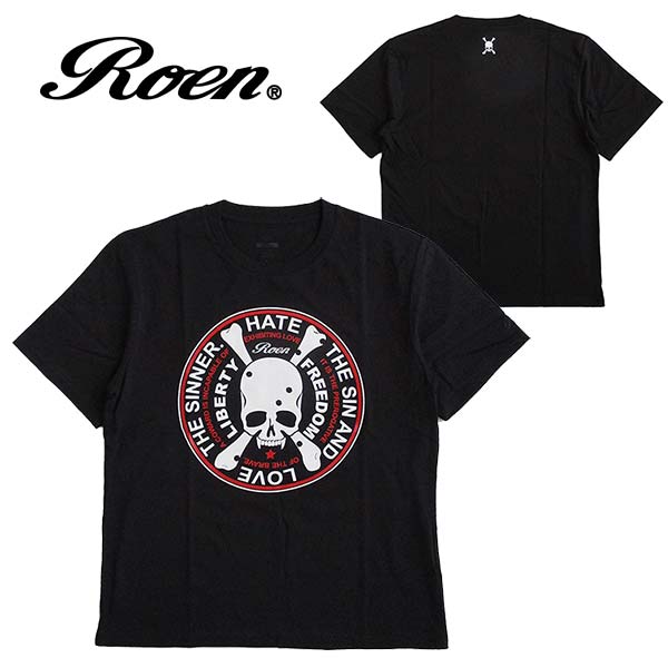 楽天市場 Roen ロエン メンズ 半袖tシャツ カラー Black レディース ロゴ ファッション カットソー プリント スカル 丸首 ストリート カジュアル ギフト プレゼント Ll Factory