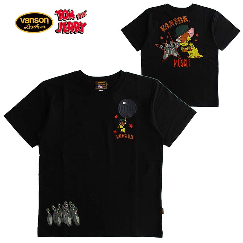 VANSON/バンソン トムとジェリー コラボ 天竺半袖Tシャツ メンズ レディース カラー：BLACK トム＆ジェリー キャラクター 刺繍 送料無料 楽天市場】VANSON/バンソン トムとジェリー コラボ 天竺半袖Tシャツ