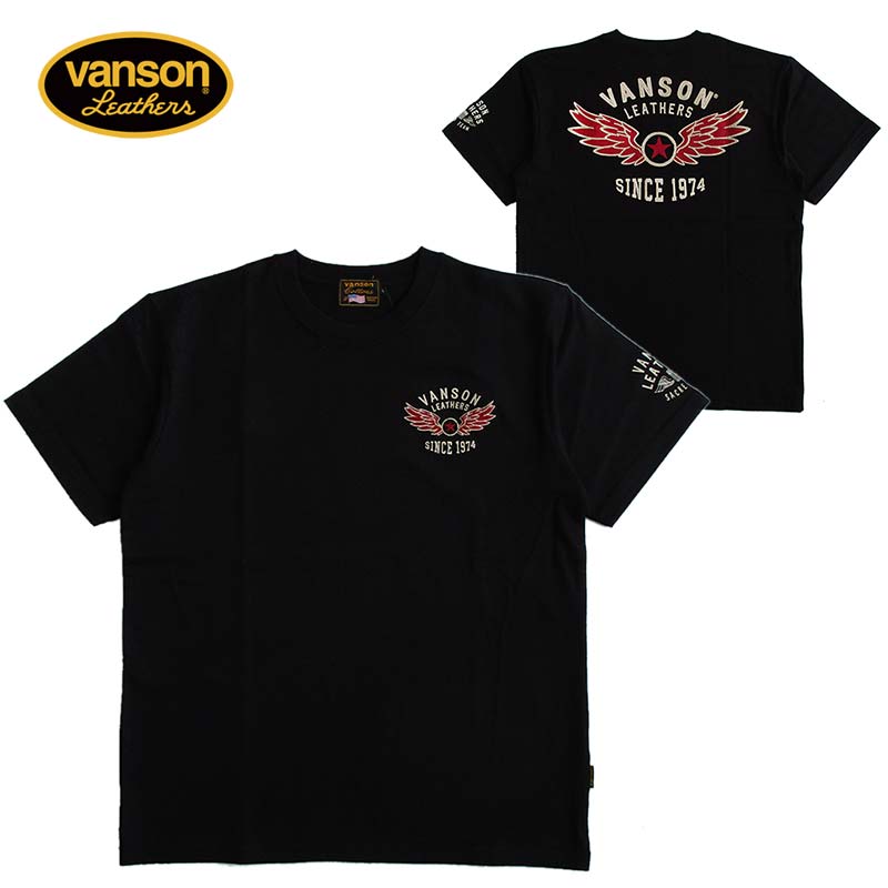 楽天市場】VANSON バンソン メンズ 天竺半袖Tシャツ スカル 刺繍 送料
